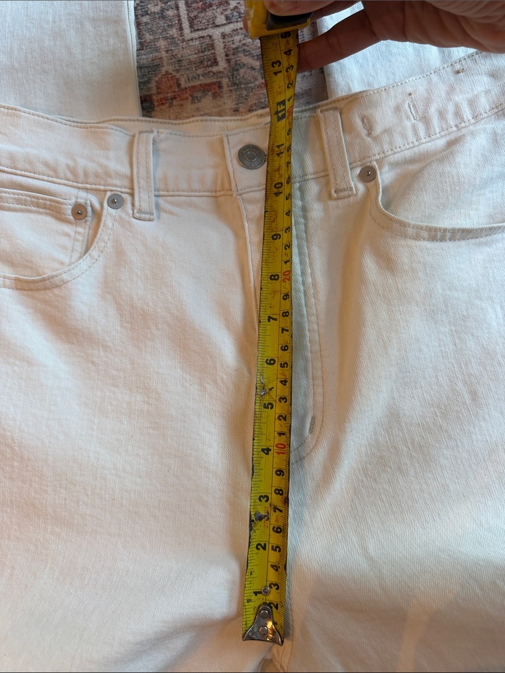 Madewell Cream 90’s Straight Jeans Size 29Tall - Picture 7 of 9